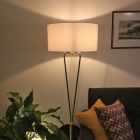 Lampadaire classique laiton, Lola, avec interrupteur