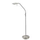 Lampadaire moderne nickel, Robin, 12W, 3000K LED, avec variateur tactile