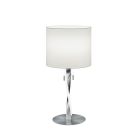 Lampe de table moderne nickel, Ramten, 3W, 3000K LED, avec interrupteur à tirette