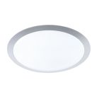 Lampe plafond en plastique argentée, Ramsgate, 25W, 3000K LED