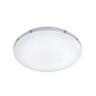 Plafonnier salle de bain en plastique chromé, Brunella, 18W, 3000K LED, IP44