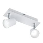Applique murale en verre blanche, Laysha, 6W, 3000K LED, avec interrupteur
