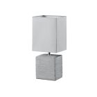 Lampe de table en céramique grise, Karola, avec interrupteur