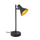 Lampe de table industrielle noire, Verena, avec interrupteur