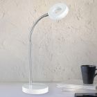 Lampe de bureau moderne blanche, Daley, 4W, 3000K LED, avec interrupteur