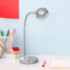 Lampe de bureau moderne chromée, Daley, 4W, 3000K LED, avec interrupteur