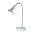 Lampe de bureau en plastique grise, Taimi, 3,8W, 3000K LED, avec interrupteur