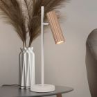 Lampe de table moderne marronne, Sieb, avec interrupteur