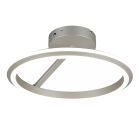 Plafonnier moderne nickel, Jiry, 34W, white switch LED, gradable en 3 étapes