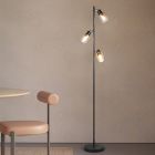 Lampadaire moderne noir, Constantijn, avec interrupteur