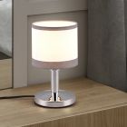 Lampe de table moderne blanche, Denley, avec interrupteur