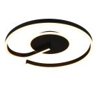 Plafonnier design noir, Ymer, 21W, white switch LED, gradable en 3 étapes