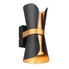 Applique murale design noire, Suad, avec interrupteur