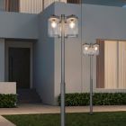 Lampadaire extérieur avec capteur crépusculaire moderne anthracite, Sambesi, IP44