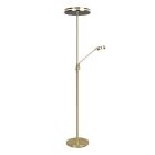 Lampadaire liseuse moderne laiton, Marjon, 35W, blanc chaud à froid réglable LED, avec variateur tactile