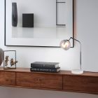 Lampe de table design chromée, Rahma, avec interrupteur