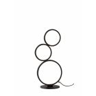 Lampe de table moderne noire, Robon, 17W, 3000K LED, avec interrupteur