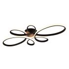 Plafonnier design noir, Vikash, 32W, 3000K LED, gradable en 3 étapes