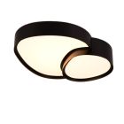 Plafonnier en métal noir, Merwin, 21W, blanc chaud à froid réglable LED, avec télécommande