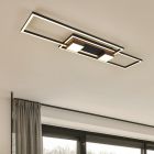 Lampe plafond design noire, Sohaib, 37W, blanc chaud à froid réglable LED, gradable en 3 étapes