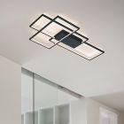 Lampe plafond moderne anthracite, Jetse, 40W, RGBW LED, avec télécommande
