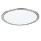 Lampe plafond moderne nickel, Jamilia, 15W, RGBW LED, avec télécommande