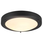 Plafonnier salle de bain moderne noir, Hadleigh, IP44