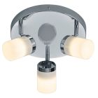 Spot plafond salle de bain moderne chromé, Nelis, IP44