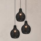 Suspension en rotin noire, Annieke