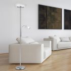 Lampadaire liseuse moderne nickel, Larry