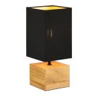 Lampe de table en bois marronne, Job, avec interrupteur