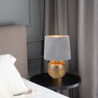 Lampe de table en céramique dorée, Jorre, avec interrupteur