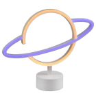 Lampe de table pour enfants en plastique blanche, Planet, 2W, 3000K LED, avec interrupteur