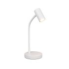 Lampe de table moderne blanche, Suradj, avec interrupteur