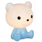 Lampe de table pour enfants en plastique bleue, Lumibear, 0,3W, RGB LED, avec interrupteur