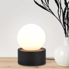 Lampe de table moderne noire, Mirjam, avec interrupteur