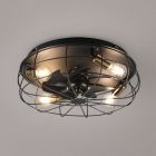 Ventilateur de plafond moderne noir, Roberto, avec télécommande