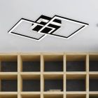 Lampe plafond moderne noire, Semira, 25W, 3000K LED