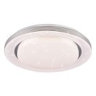 Lampe plafond moderne blanche, Alpha, 22,5W, blanc chaud à froid réglable LED, avec télécommande
