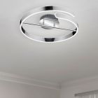 Lampe plafond design chromée, Resy, 37W, 4000K LED, gradable en 3 étapes