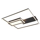 Lampe plafond design noire, Shun, 32W, blanc chaud à froid réglable LED