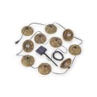 Guirlande lumineuse solaire, avec des capuchons marron, 10 ampoules, 2700K, 0,5W