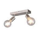 Spot plafond moderne nickel, Odin, avec interrupteur
