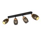 Spot plafond moderne noir, Delana