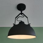 Lampe plafond noire industrielle, Fellen