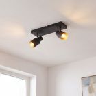 Spot plafond noir en aluminium, Eleno