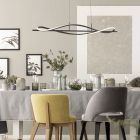 Suspension noire moderne, Levon, 30W, 3000K LED, gradable en 3 étapes