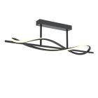 Plafonnier noir moderne, Levon, 30W, 3000K LED, gradable en 3 étapes