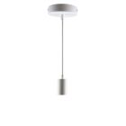 Suspension sans abat-jour blanche en aluminium, Rika
