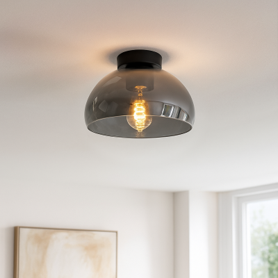 Lampe plafond grise moderne, Arif